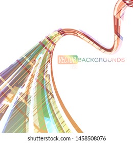 Abstract curved lines motion on a white scene vector wallpaper backgrounds