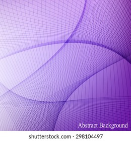 Abstract curved lines on blured background. Vector illustration.