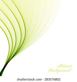 Abstract curved lines on bright background. Vector illustration.