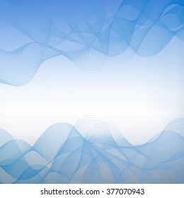 Abstract curved lines on bright background