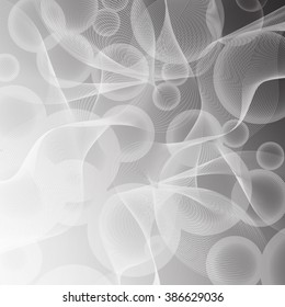 Abstract curved lines on bright background