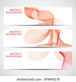 Abstract curved lines on bright background. Vector illustration
