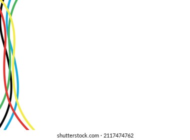 Abstract curved lines on a white background.