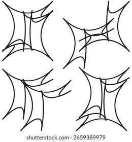 Linhas curvas abstratas. Formas orgânicas fluidas. Interconexão de caminhos de vetor. Padrão minimalista da Web. EPS 10.