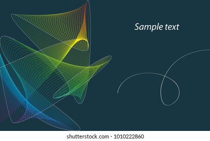 Abstract curved lines. Vector background