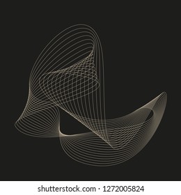 Abstract curved lines. Vector background