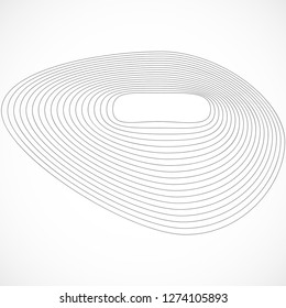 Abstract curved lines. Vector background