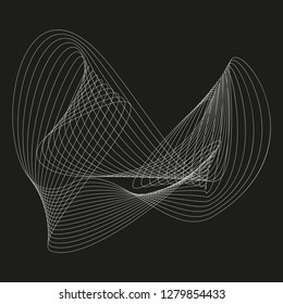 Abstract curved lines. Vector background
