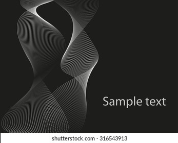 Abstract curved lines. Vector background