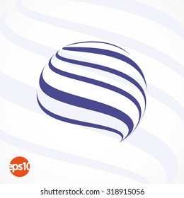 Abstract curved lines vector background