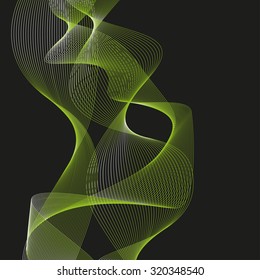 Abstract curved lines. Vector background