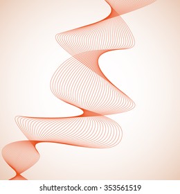 Abstract curved lines. Vector background