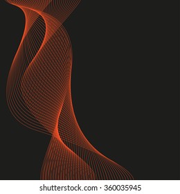 Abstract curved lines. Vector background