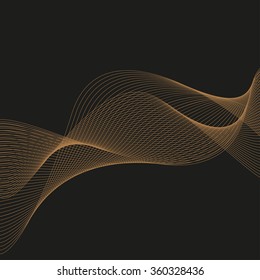 Abstract curved lines. Vector background