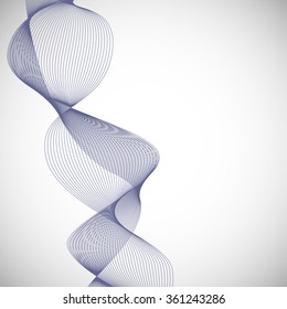 Abstract curved lines. Vector background