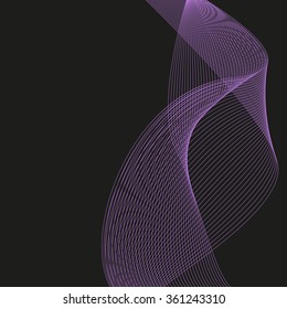 Abstract curved lines. Vector background