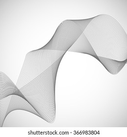 Abstract curved lines. Vector background