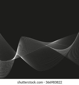 Abstract curved lines. Vector background