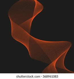 Abstract curved lines. Vector background