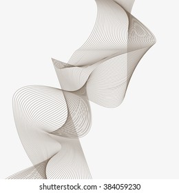 Abstract curved lines. Vector background