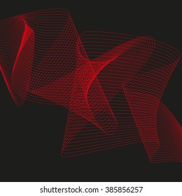 Abstract curved lines. Vector background