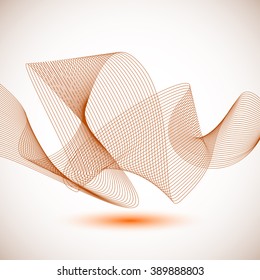Abstract curved lines. Vector background