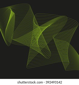 Abstract curved lines. Vector background
