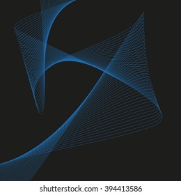 Abstract curved lines. Vector background