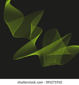 Abstract curved lines. Vector background