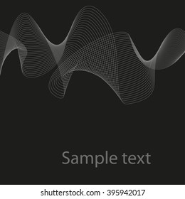 Abstract curved lines. Vector background