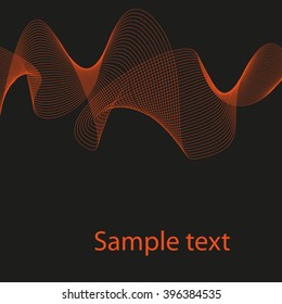 Abstract curved lines. Vector background