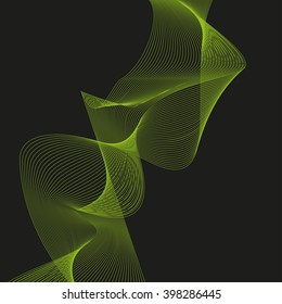 Abstract curved lines. Vector background