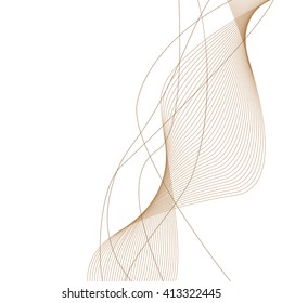 Abstract curved lines. Vector background. Vector template for illustrations