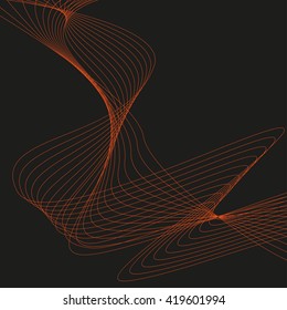 Abstract curved lines. Vector background