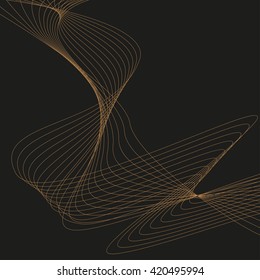 Abstract curved lines. Vector background