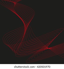 Abstract curved lines. Vector background