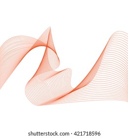 Abstract curved lines. Vector background