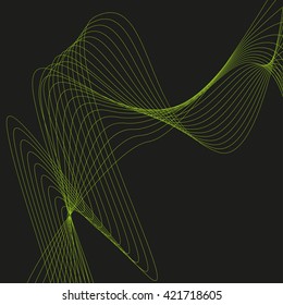 Abstract curved lines. Vector background