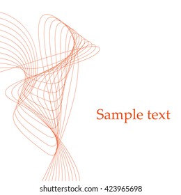 Abstract curved lines. Vector background
