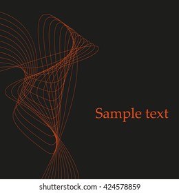 Abstract curved lines. Vector background
