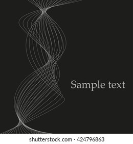 Abstract curved lines. Vector background