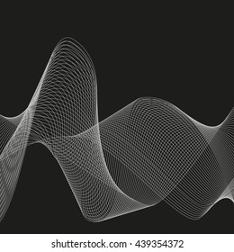 Abstract curved lines. Vector background