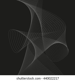Abstract curved lines. Vector background