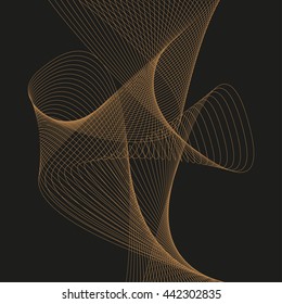 Abstract curved lines. Vector background