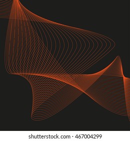 Abstract curved lines. Vector background