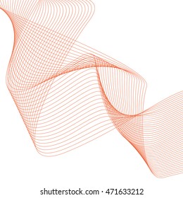 Abstract curved lines. Vector background
