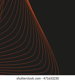Abstract curved lines. Vector background
