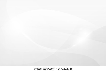 Abstract curved lines white and gray color elegant background. vector illustration