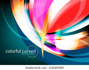 Abstract curved motion graphics scene vector wallpaper backgrounds