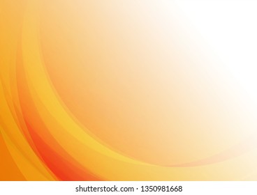 Abstract curved orange background. Vector Eps10